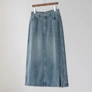 (안나앤플러스) 홀딘 슬릿 데님 스커트[스커트DUG39] 빅사이즈