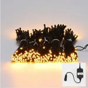 트리조명 300구 DC24V 흑색선 황색 정류기포함 LED트리전구 트리전구 크리스마스장식 트리조명