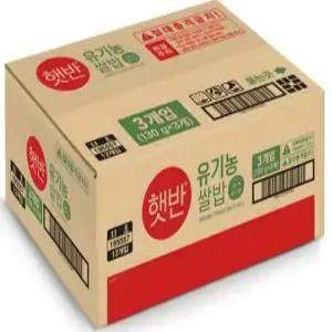 [유통기한 임박] CJ 햇반 유기농쌀밥 390g(130g, 3입), 12개 (총 36개)