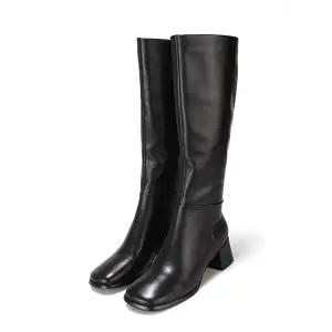 바바라 소가죽 스퀘어토 밴드 여성롱부츠 5.5cm_BBG839
