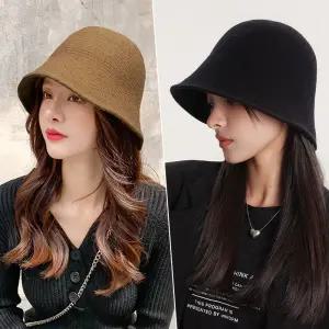 겨울모자 울버킷햇 벙거지모자 간절기 여성 와이어 니트