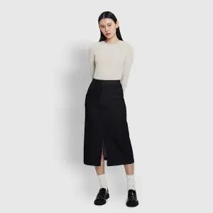 [JAJU](강남점)25F/W 여 기모 데님 H라인 스커트 J125402001