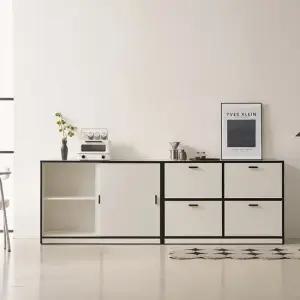 보루네오 마르체 모리 E0등급 2400 슬라이딩 수납장 높은 거실장 세트 BBC511C (착불)