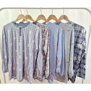 피치기모 남아 주니어 중학생 고학년 스판 실내복 파자마 상하세트 잠옷