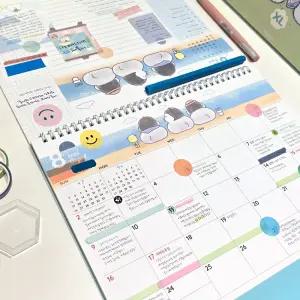 [모뉴] 포챠펭 2026 캘린더 XL (대형 탁상달력 A4 일러스트 메모 사무 책상 데스크 캐릭터 큰 숫자 칸 넓은 업무 스케줄)