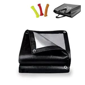 다용도 방수포 블랙 그라운드시트 타포린 캠핑천막 텐트방수포 방수천막 3x4