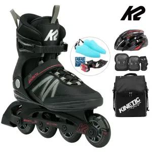 성인 인라인스케이트 K2 키네틱 80 M 카키 성인용 인라인+가방+보호대+헬멧 신발항균건조기 휠커버