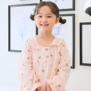 국산 여 아동 수면 잠옷 세트 후리스 기모 두꺼운 한파 보온 털 주니어 파자마 겨울 키즈 어린이 초등