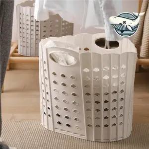 이동식 햄퍼 접이식 손잡이 세탁 물 빨래 대형빨래바구니 빨래보관함 대용량빨래바구니