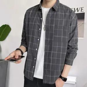 남자 체크남방 긴팔 봄가을 출근룩 캐주얼 와이셔츠 체크셔츠