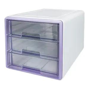 카파 포인트 미니 소품함 3단 라벤더/데스크/파일/서랍/수납장/사무/보관함/컴퓨터/탁상/데스크탑/오피스