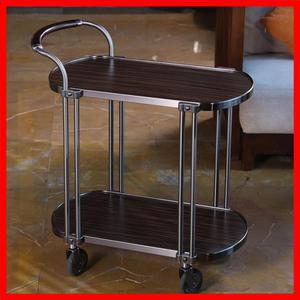 다기능 2단 케이크 및 스낵 서빙 트롤리 (레스토랑 와인 및 음식 서비스용 3단 포함)