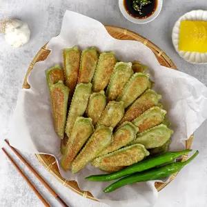 [까박] 매운 잡채튀김 고기 김치 납작 고추만두 1kg