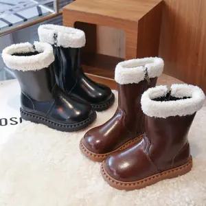 [리틀잼스] 아동 뽀글이 미들 부츠 여아 방한 신발 kd782