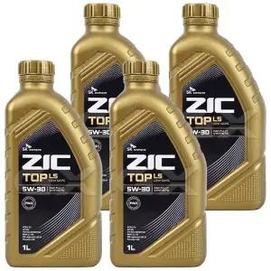 [ZIC]지크 탑 ZIC TOP LS 5W30 엔진오일 1L x 4개 합성엔진오일 합성유 무료배송 gx