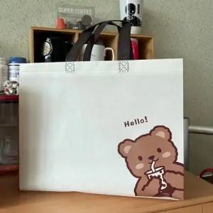 대형 곰돌이 부직포 쇼핑백 선물백 매장용백10P