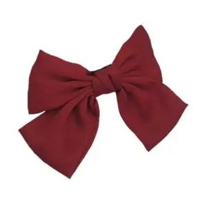 [콩심팥심]새틴헤어고정핀 빅리본 빨강 리본핀