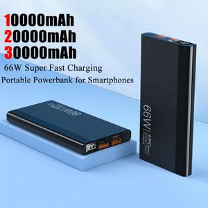 30000mAh 보조배터리 66W 고속 충전 (아이폰 16, 15, 14 Pro, , 샤오미,  호환) 휴대용 외장
