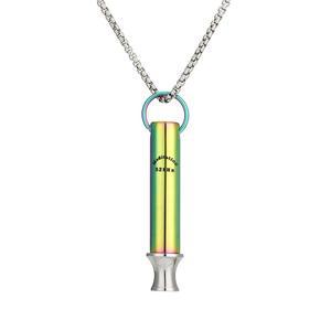 금연호루라기 목걸이 명상 호루라기 진주체인 528Hz 1 강색 정사각형