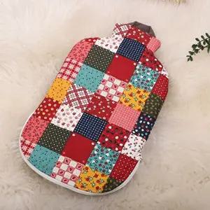 [파쉬]보온물주머니 0.8L + 퀼트모자이크 면커버