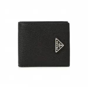 삼각 로고 레더 반지갑 2MO513 2E54 F0002