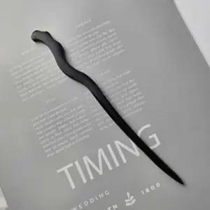 클래식나무뒤꽂이비녀 클래식올림머리비녀(물결) 비녀 뒤꽂이비녀