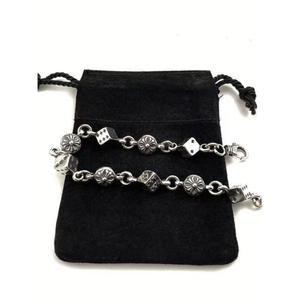 다이스 팔찌 크롬 풍 18cm S925 실버 크로스 은장 롤 빈티지