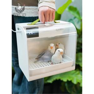 앵무새이동장 휴대용 저소음 육추기 사이즈 반려 케이지 동물 없음 산책 충전 외출용