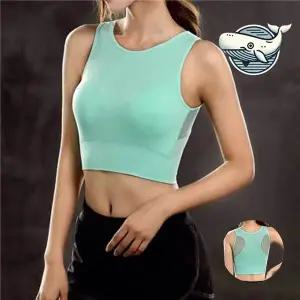 여자 운동용 브라탑 레저 스포츠용 망사 티셔츠 박스티 쫄티