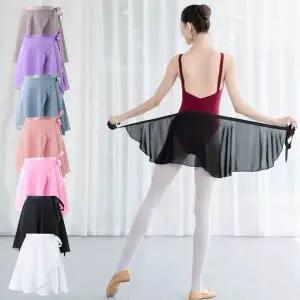 여성 7컬러 우아한 발레 폴댄스 필라테스 랩스커트