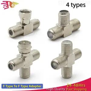 호환 F 남성 - 2 F 암 커넥터 T 유형 3 웨이 RF 어댑터 유형 - TV IEC 4 웨이 분배기 어댑터 TV 동축 안테