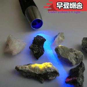 장파 및 UV 램프 254nm 미네랄 형광체 검출기 블랙라이트 LED 손전등(ZWB3 필터 포함)