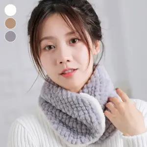 와플 엠보싱퍼 따뜻한 부드러운 똑딱이단추 방한용 넥워머 목도리 용품 겨울 골프 스포츠 방한 니트 넥워머