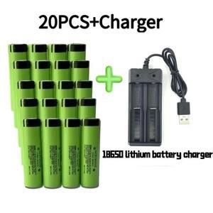 2025 100% 충전식 리튬 배터리 18650 3.7V 3400mAh 34B 부어 램프 드 포치 충전기 USB   NCR18650B
