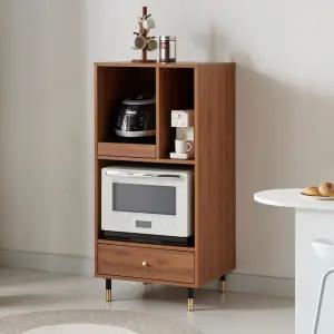 마홀앤 라움 광파형 수납장 전자렌지대 W600xD550xH1280, 3단, 오크