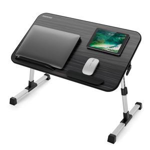 노트북 베드 트레이 테이블 | 높이 조절 접이식 스탠드 | 소파 바닥 겸용 휴대용 작업 테이블 | 침대용 접이식 노트북 거치대