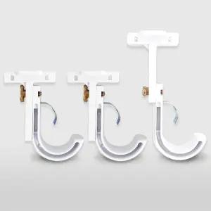 길이조절 커튼봉브라켓 (K350 화이트) 35mm 커튼설치 커튼브라켓