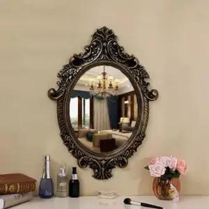 Haeif 엔틱 거울 프렌치 현관 빈티지 욕실 아치 장