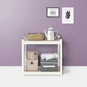 간편랙 600 2단 미니선반 사이드 맞춤 낮은 소형 좁은 수납선반 다용도선반 원목선반