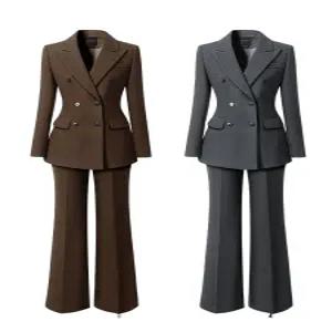 SET여성 가을겨울 자켓 허리 새로운 가을 봄과 기질 2025 고급복 팬츠 여성복