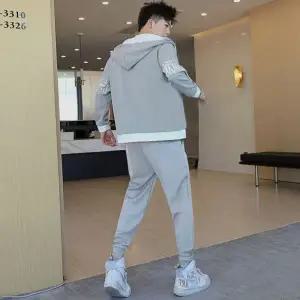 남성 트레이닝 세트 조거 추리닝 운동복 남자 트레이닝 세트 후드 상하 밴딩