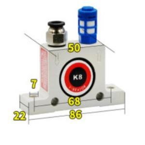 K-8 빈 주식 미니 공압 볼 진동기 에어 소형 블랭킹 충격 진동 PNEU-TEK 1/4 인치