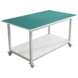 이동식 작업 테이블 정전기방지 2단 작업대 이동