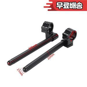 블랙 오토바이 올 핸들바 알루미늄 클립온 포크 할리 라이저 클램프 41mm 7/8 인치 1 쌍