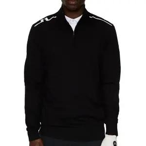 [제이린드버그] 골프웨어 남성 니트 집업 스웨터 긴팔 블랙 2025FW