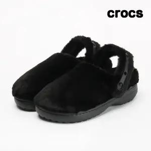 크록스 클래식 언퍼게터블 클로그 성인 털슬리퍼 블랙 211116-001