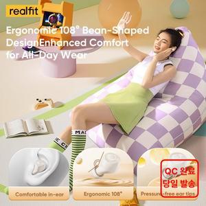 Realfit F4 미니 ANC 블루투스 이어폰 40dB 활성 소음 제거 HIFI Xiaomi 용 중저음 무선 버드