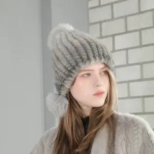 방울큐티 천연니팅밍크모자