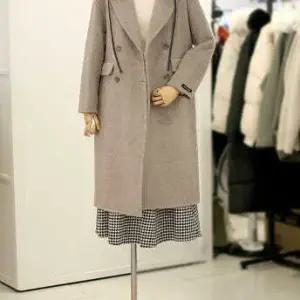 [메종블랑쉬]탈부착 니트 후드 핸드메이드 울 코트 ARM244MCOB04A