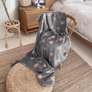 무릎 패턴 120x180 극세사 따땃베어포근담요